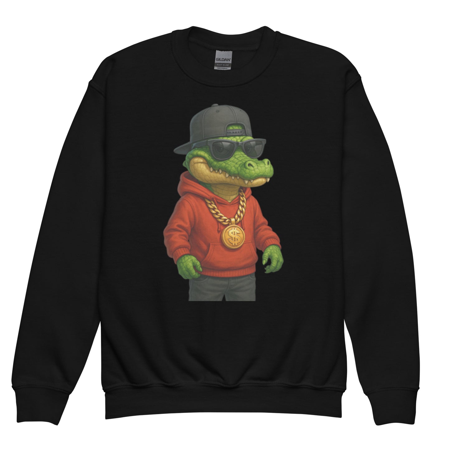 Black Artistic Sweatshirt — Black sweatshirt with original art design, perfect for stylish comfort.