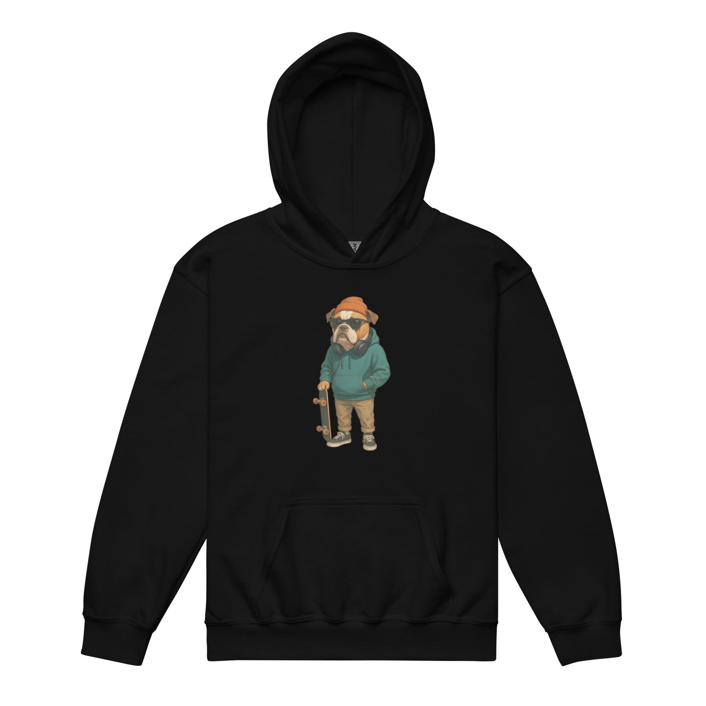 Black Artistic Hoodie - Black hoodie with original artistic design, perfect for creative style lovers