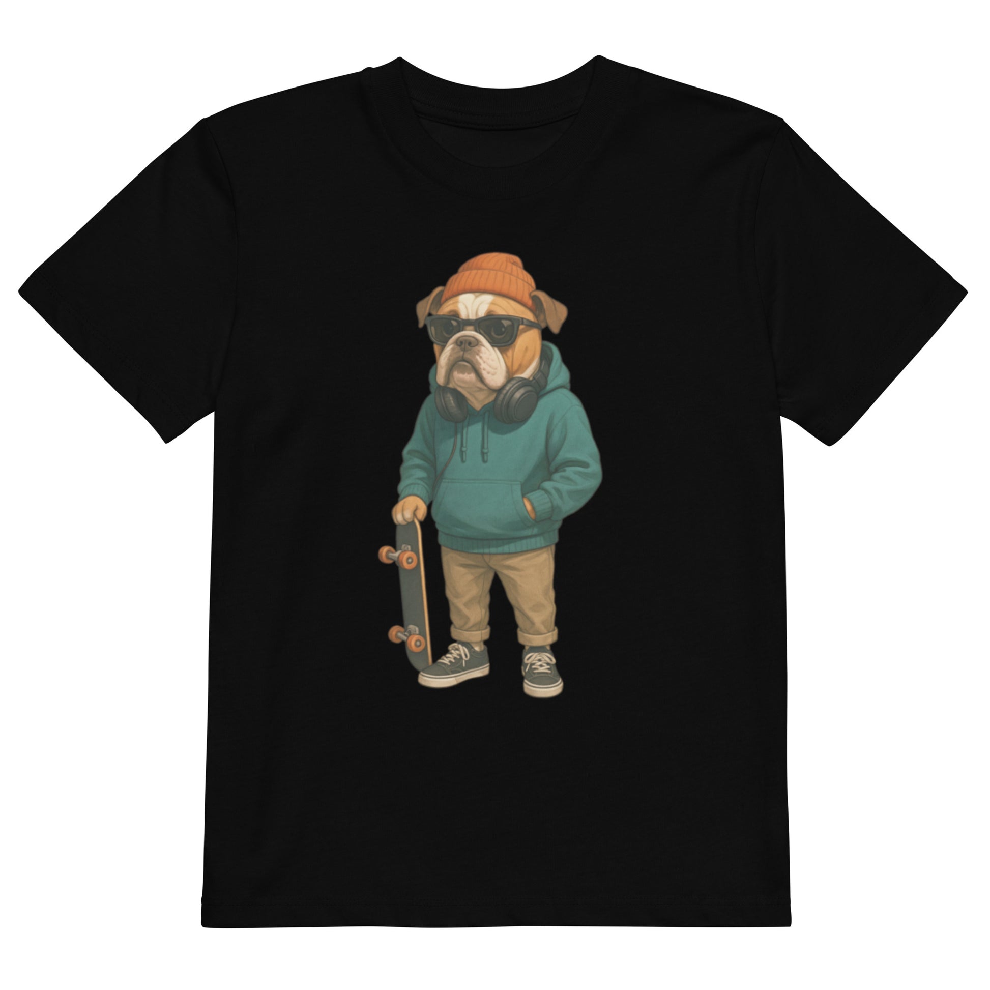 Black Artistic T-shirt — Black t-shirt with original artistic design, perfect for creative streetwear style.