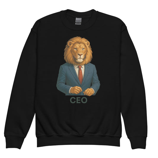 Black Artistic Sweatshirt — Black sweatshirt with original art design, perfect for stylish comfort.