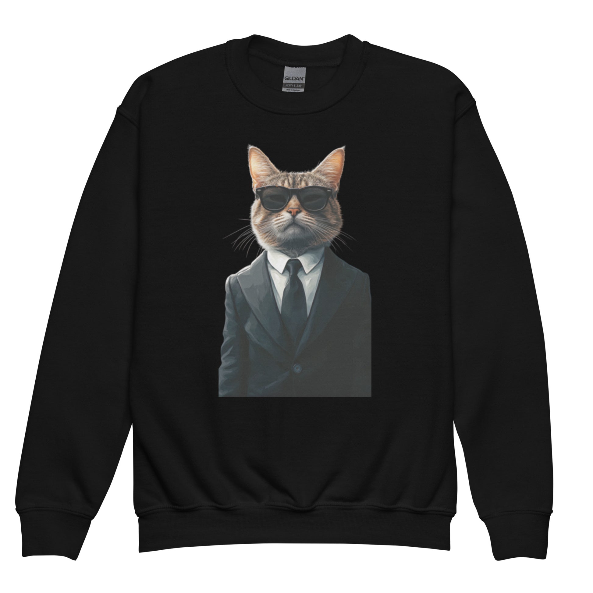 Black Artistic Sweatshirt — Black sweatshirt with original art design, perfect for stylish comfort.