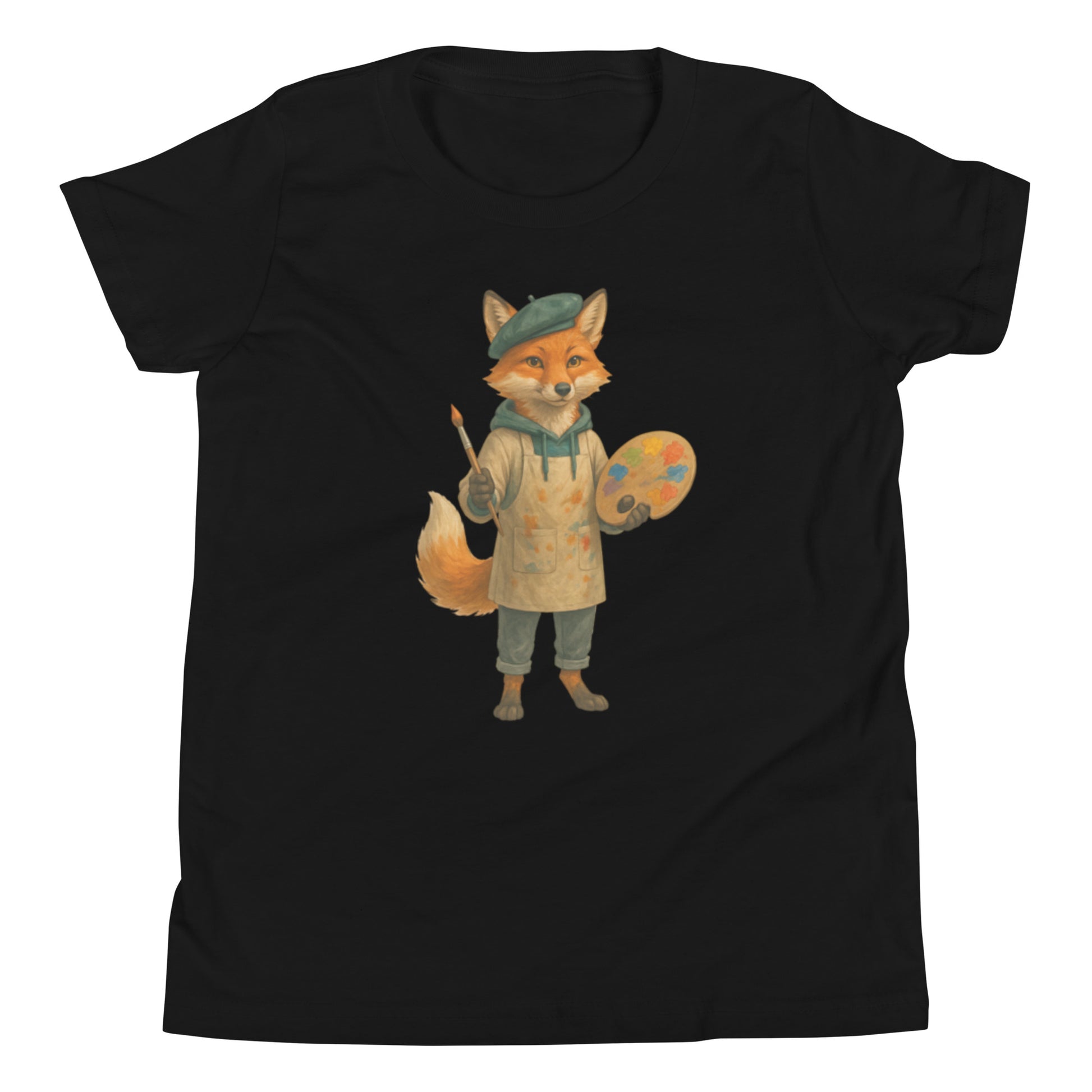 Black Artistic T-shirt — Black t-shirt with original artistic design, perfect for creative streetwear style.